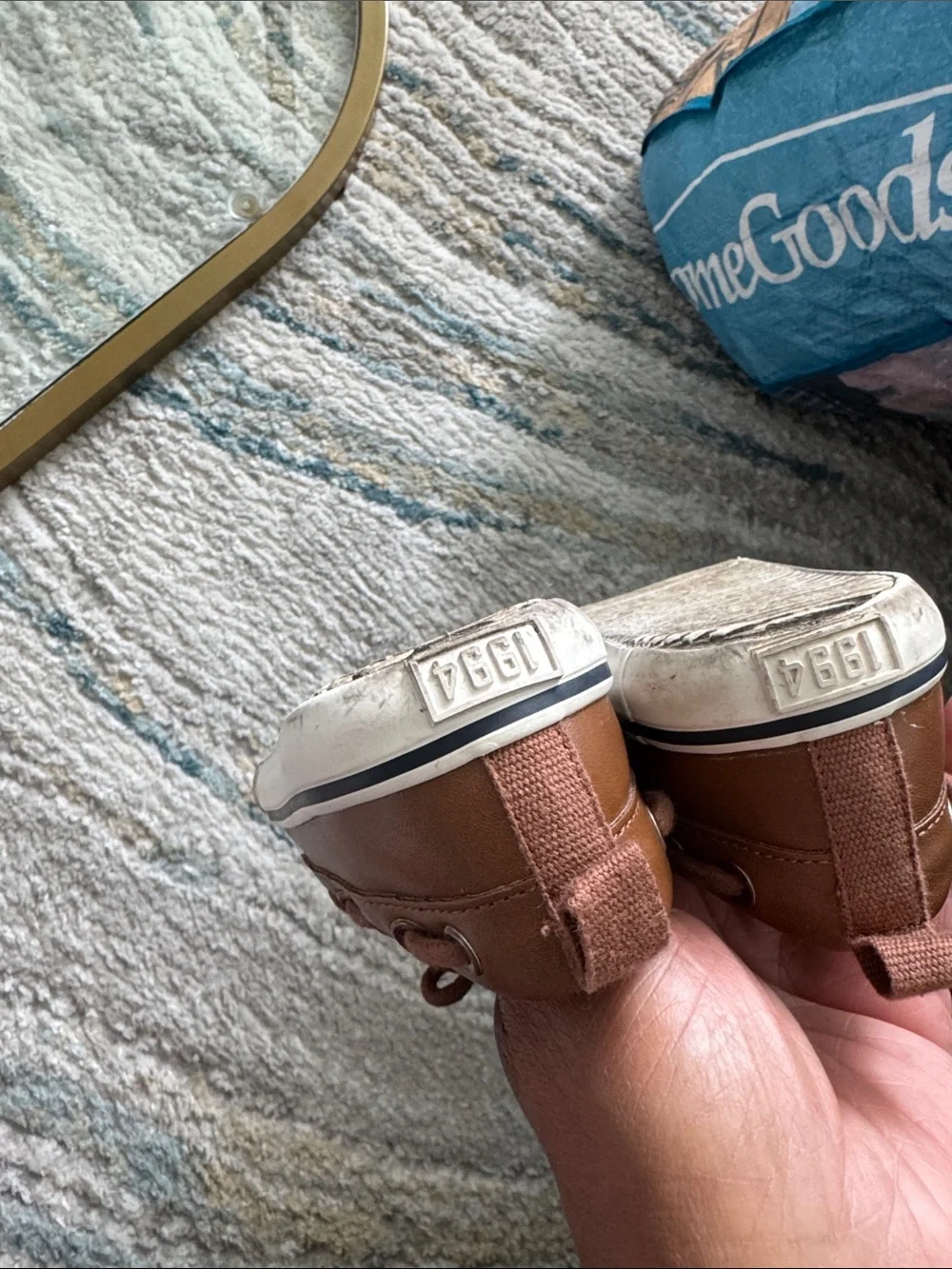 Old Navy Kids Brown Faux-Leather Moccasin Slip-Ons